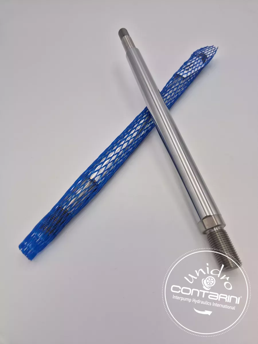 TIGE CHROMEE USINEE 50 / 80 C: 200 - PISTON M24 X2 - TIGE FIL. M36X2