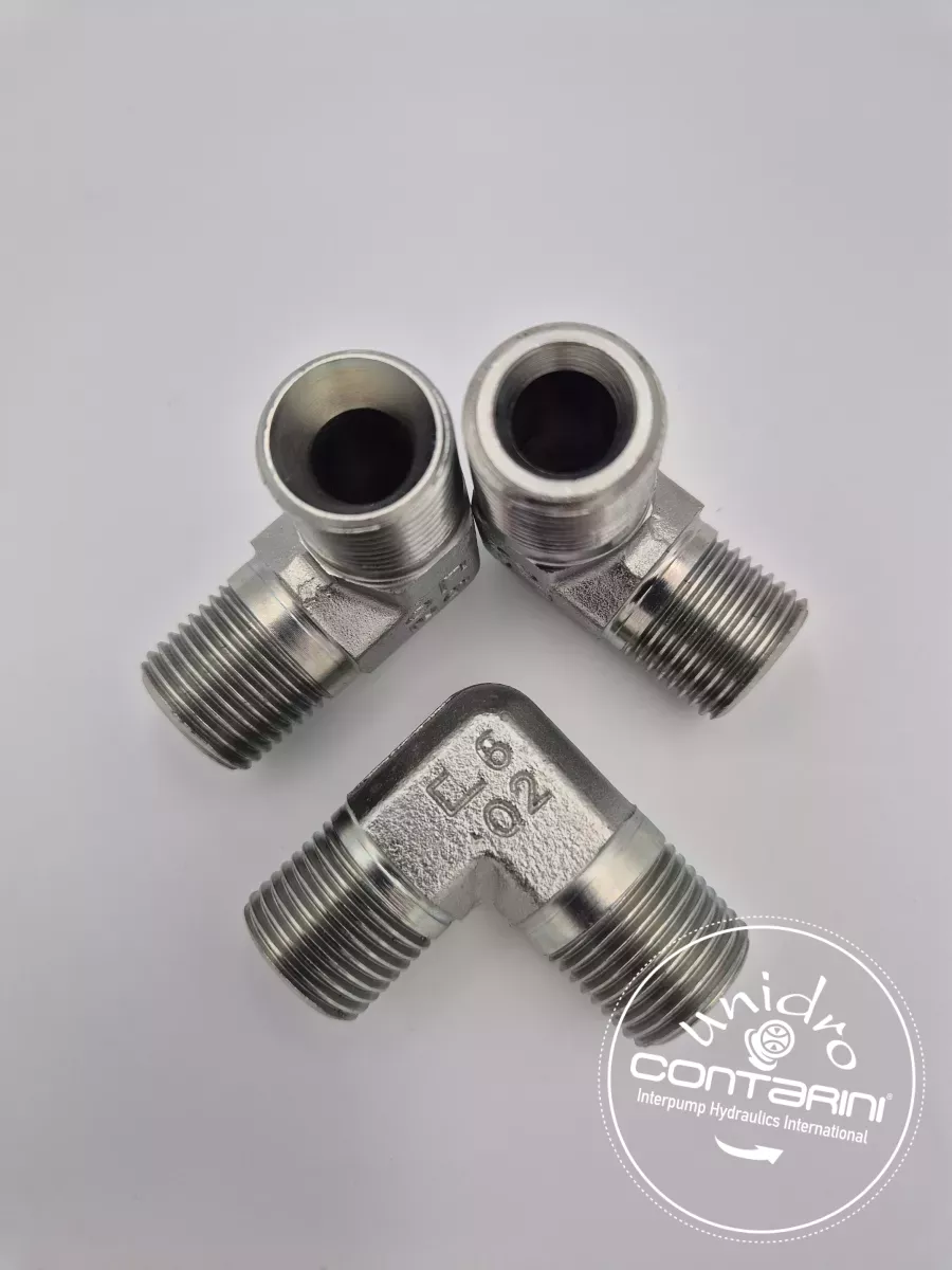 COUDE  MALE CYL. /MALE CONIQUE 1/4" GAZ A 90 ° (TN155)