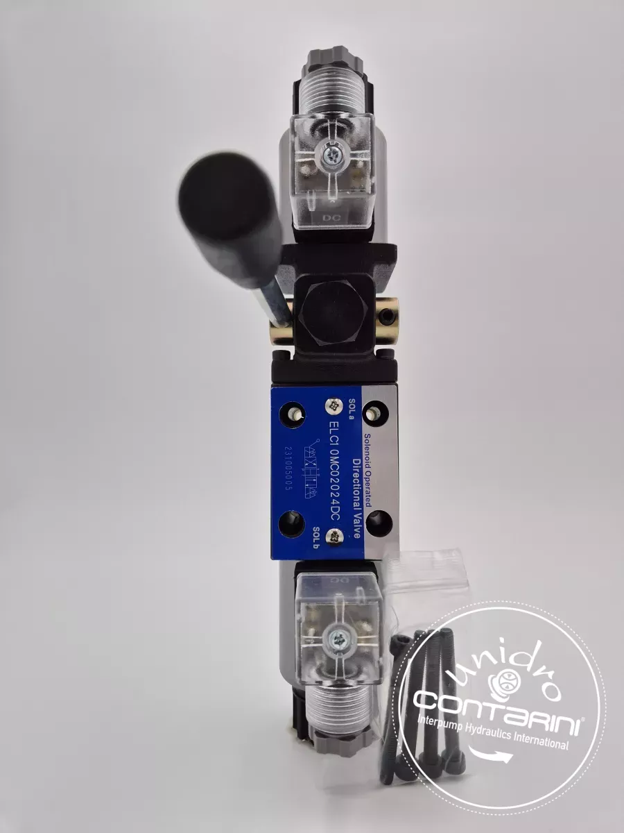 ELECTRODISTRIBUTEUR NG6-4/3-[ X/II-Centre H]-12 VDC+CDE SECOURS