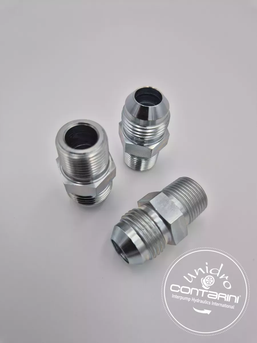 UNION MALE GAZ CONIQUE X MALE JIC :1/8-28 X 7/16-20