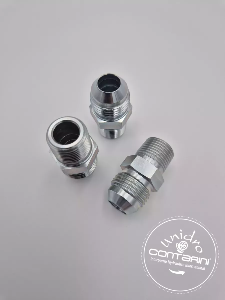 UNION MALE GAZ CONIQUE X MALE JIC :1/8-28 X 7/16-20