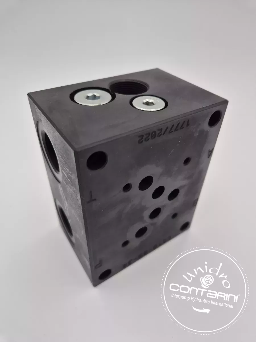 EMBASE NG10 ACIER - 3/4" -1 POSTE - PRE LP - A/B/P/T: LAT - P/T: POST