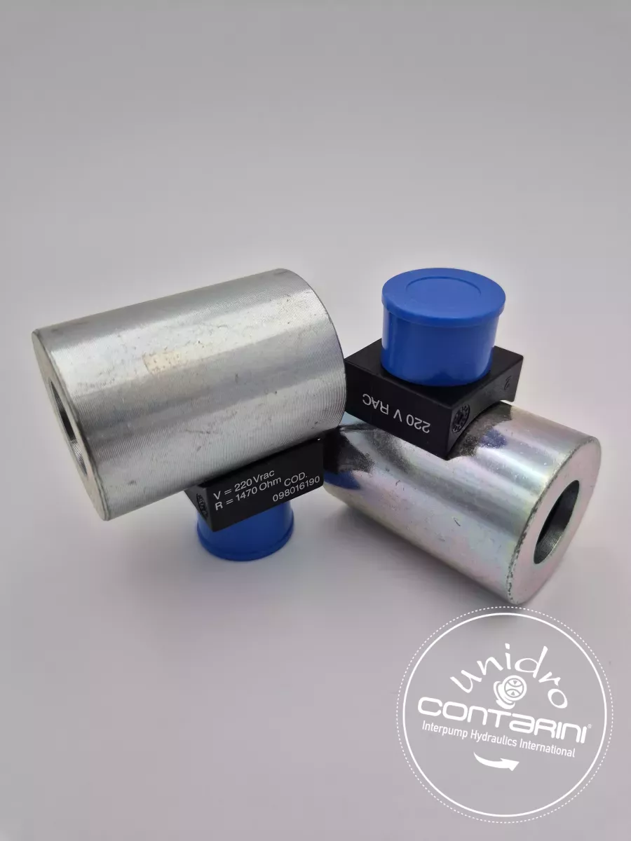 SOLENOIDE 230V RAC - DIN 43650  -  Øint.: 19mm (SAE 10/12) - 25W