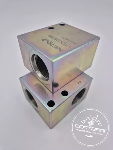 BLOC ACIER 2 VOIES POUR CARTOUCHE SAE 16/2  - 1"