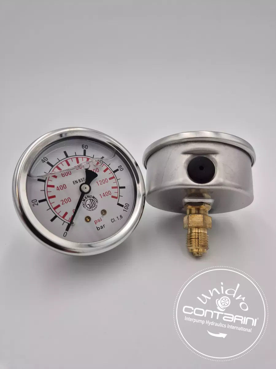 AMGP. Ø63MM/RACC.M. 1/4"BSP AXIALE/PRISE ARRIÉRE