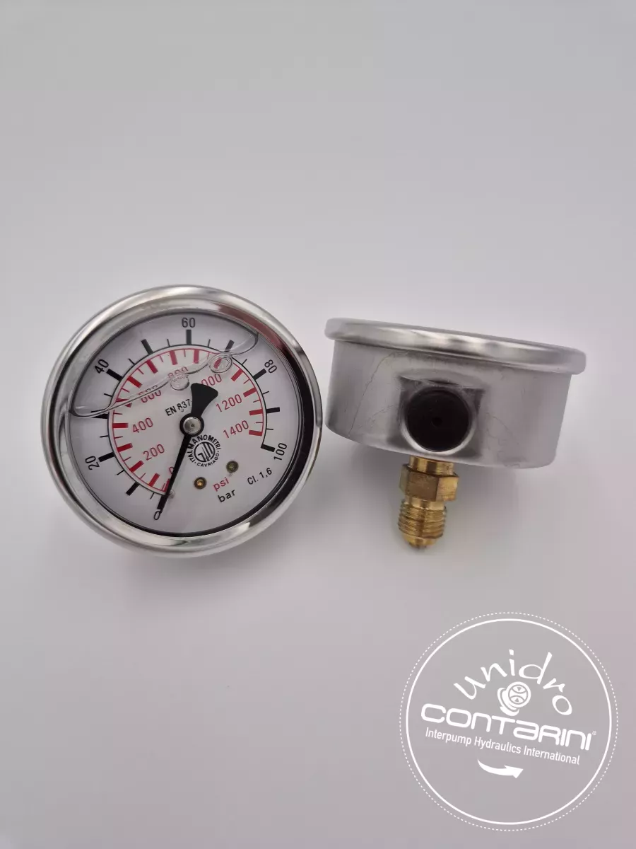 AMGP. Ø63MM/RACC.M. 1/4"BSP AXIALE/PRISE ARRIÉRE