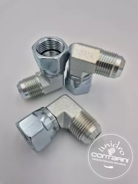 ADAPTEUR A 90° TOURNANT JIC/MJIC TJ 7/16 MJ 7/16
