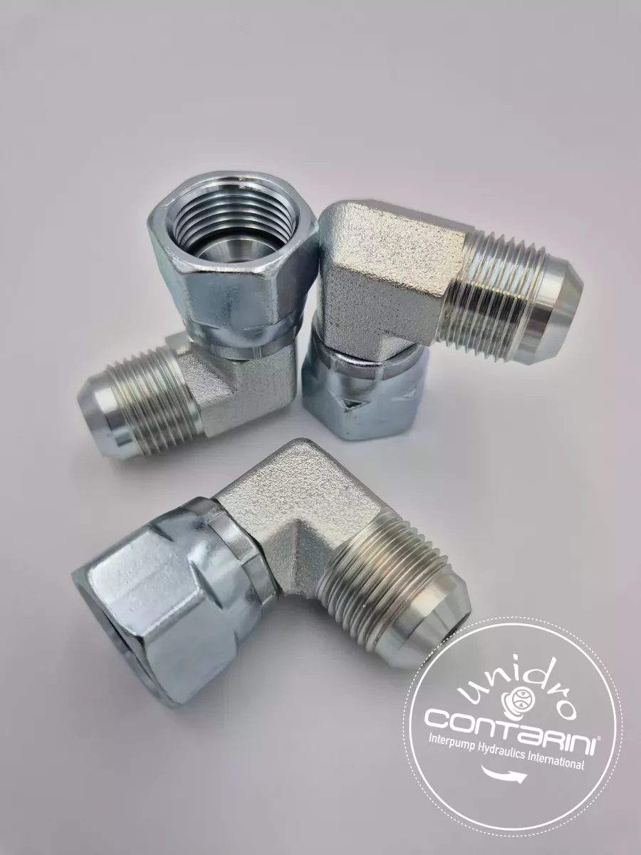 ADAPTEUR A 90° TOURNANT JIC/MJIC TJ 7/16 MJ 7/16