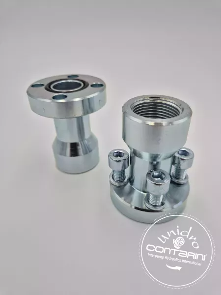 BRIDE DROITE TARAUDE -ENTRAXE 40- 3/4" +O-ring + VIS M.8x25- L:63 mm.