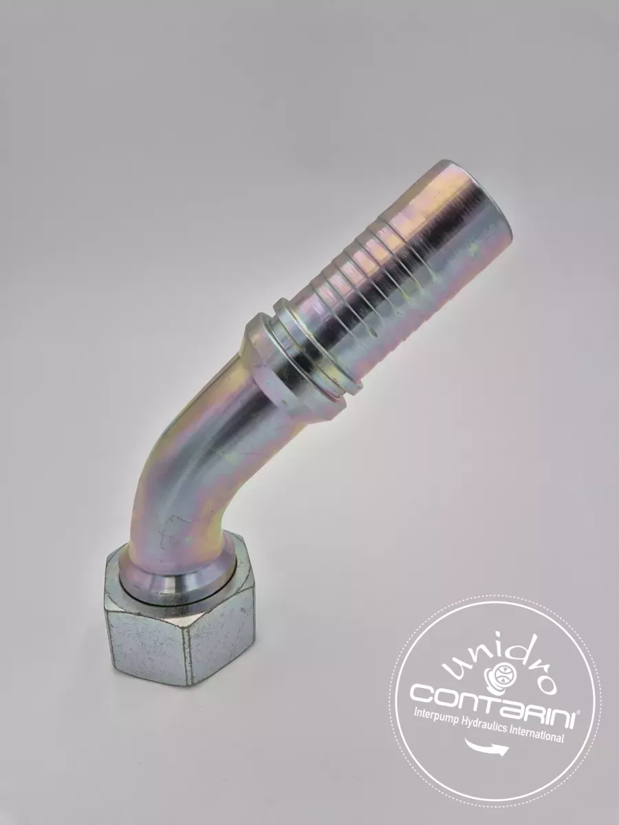 CS32 FBSP 1.1/4" 45° EMBOUT FEM. BSP 60° COUDE 45° ECROU JONC MONOBLO