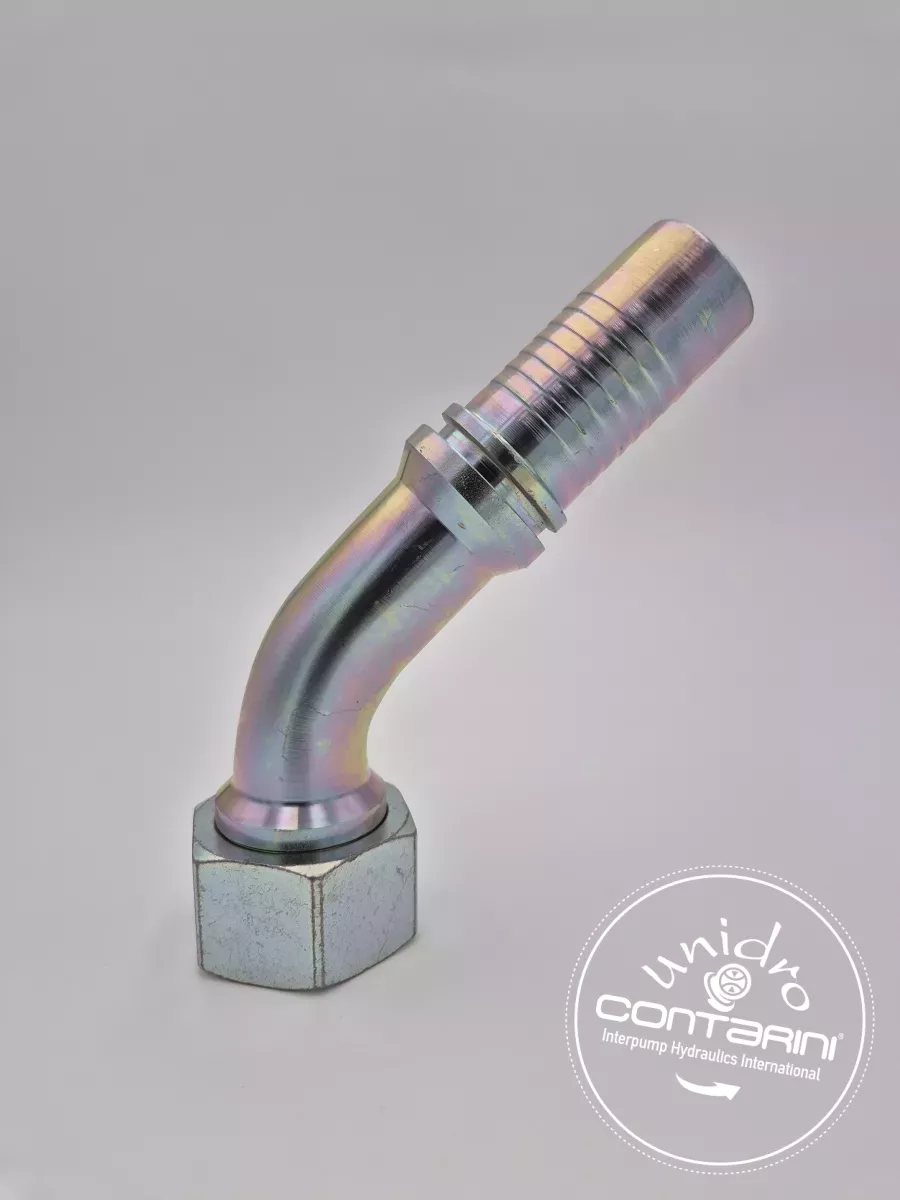 CS32 FBSP 1.1/4" 45° EMBOUT FEM. BSP 60° COUDE 45° ECROU JONC MONOBLO