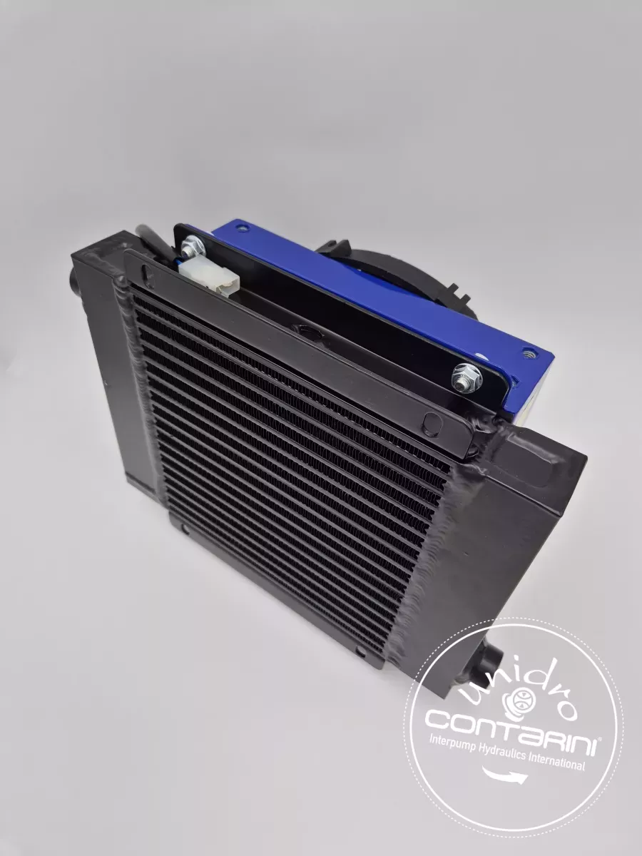 ECHANGEUR AIR/HUILE 12VDC- Q:20-80 L/min - SANS THERMOSTAT