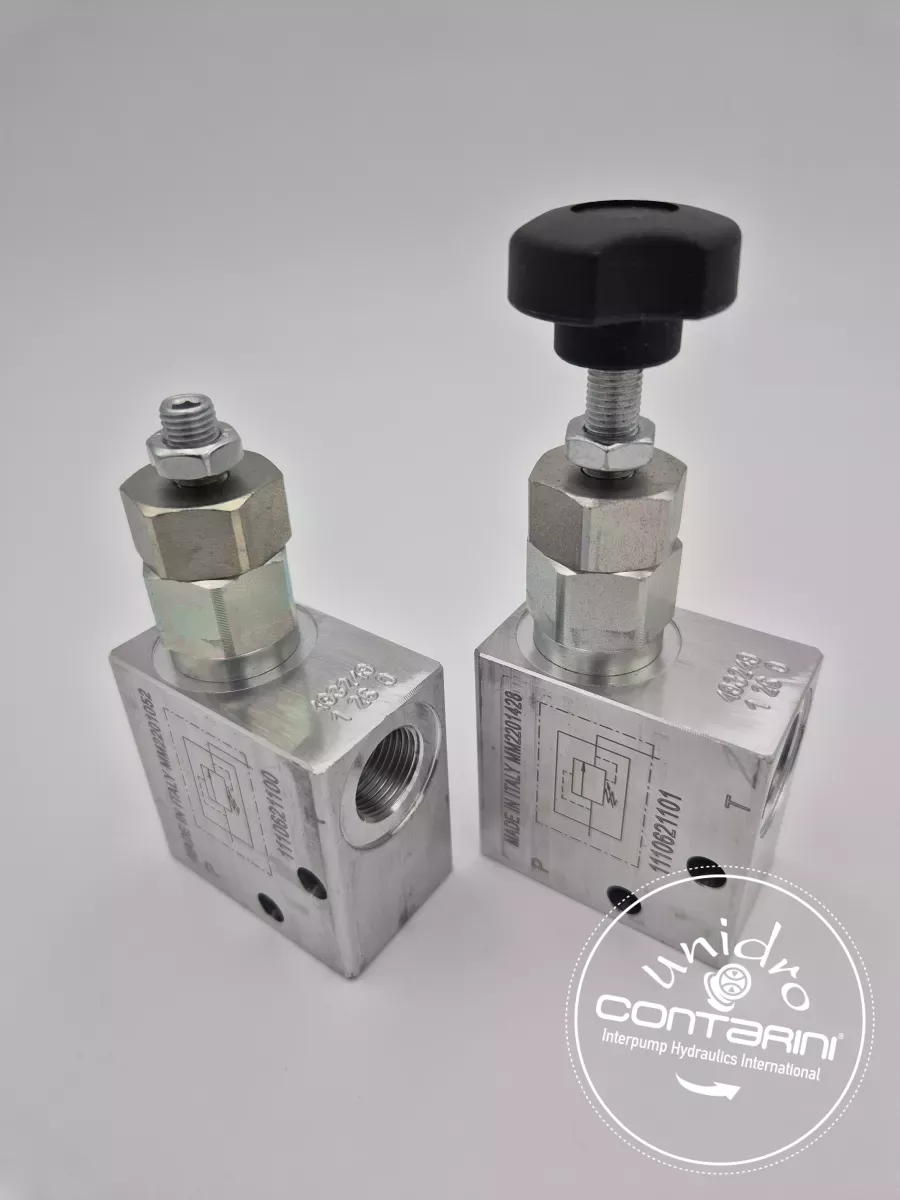 LIMITEUR DE PRESSION A CART. 1/4" - 20l/min. - PLAGE: 5/60 BAR ALU.