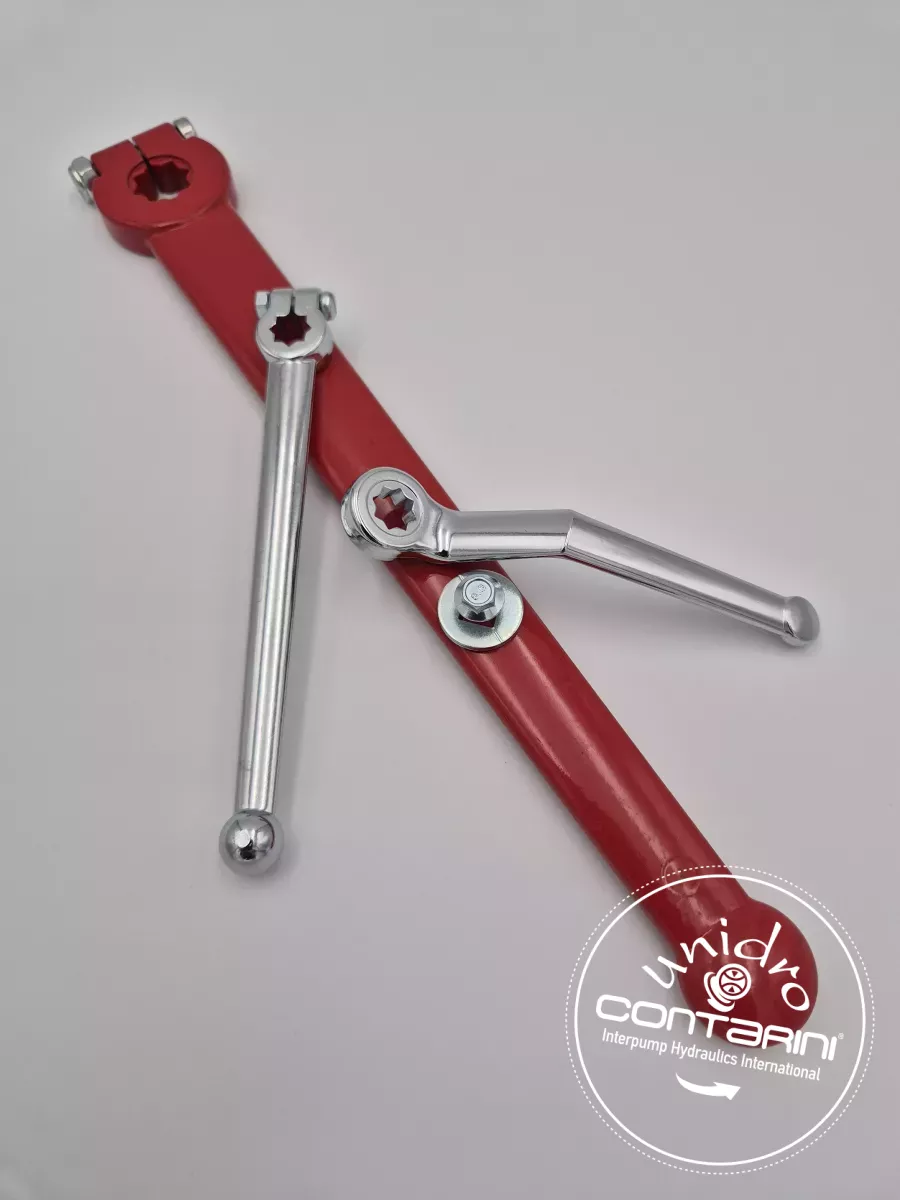 KIT LEVIER DROIT EN ACIER ZINGUE SW17  - POUR ROBINET DN32-40-50