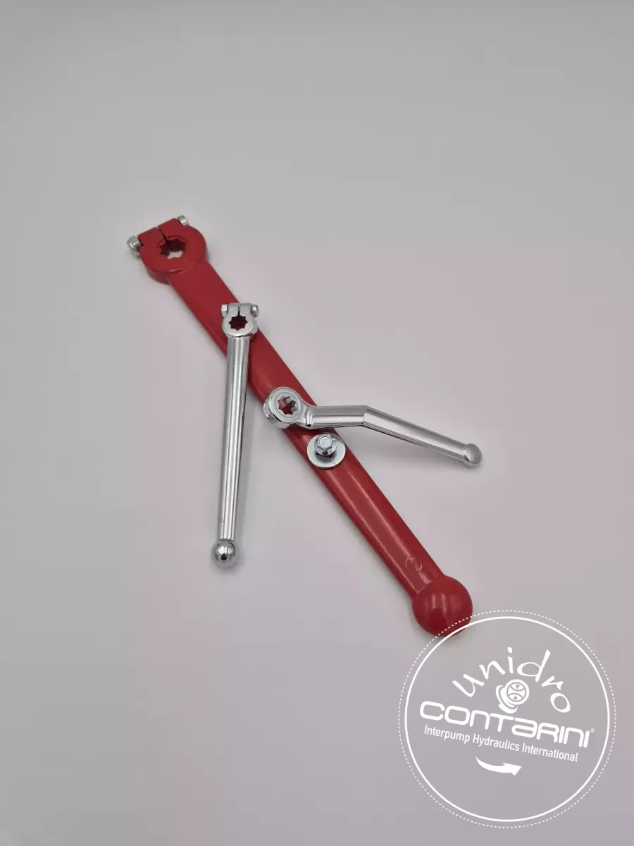 KIT LEVIER DROIT EN ACIER ZINGUE SW17  - POUR ROBINET DN32-40-50