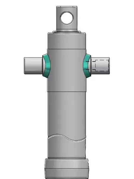HTEF VERIN TELESCO. TOURILLON HAUT - TIGE PERCEE