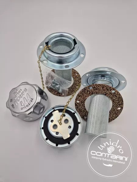 BOUCHON DE REMPLISSAGE Ø: 80mm. AVEC TAMIS+ CHAINETTE