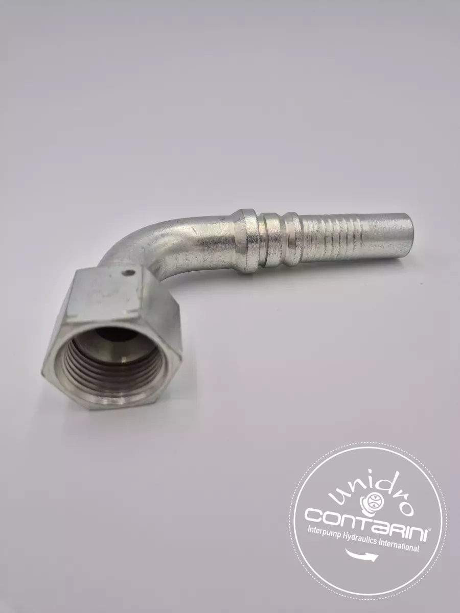 R1319FJ11/6 90° EMB. FEM. JIC A 90° CONE 74° ECROU A JONC MONO. I/LOC