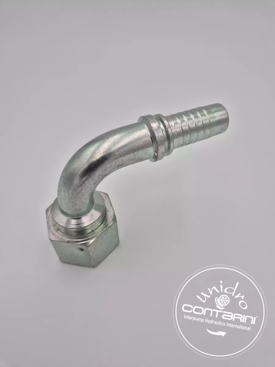 R0950 FEMELLE 90° JIC 74°ÉCROU A JONC