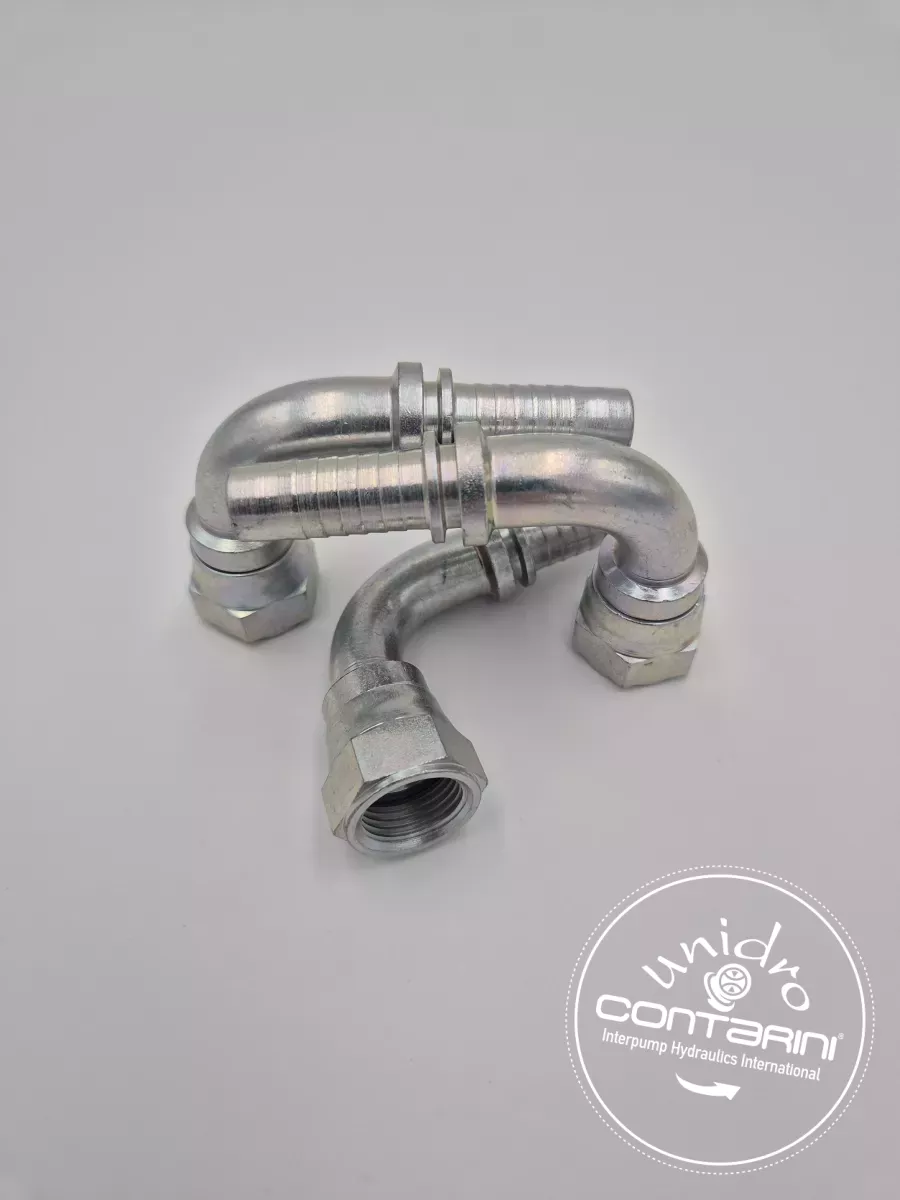 R0951 FEMELLE 90° JIC 74°ÉCROU ROULE