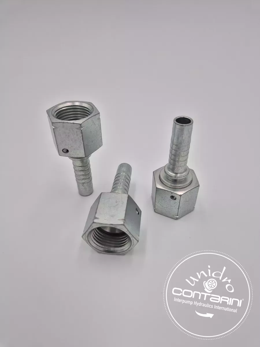 EMBOUT DROIT FEM. TOURNANT JIC 74° - CS06 FJ ej 1/2 - TUYAU 1/4"