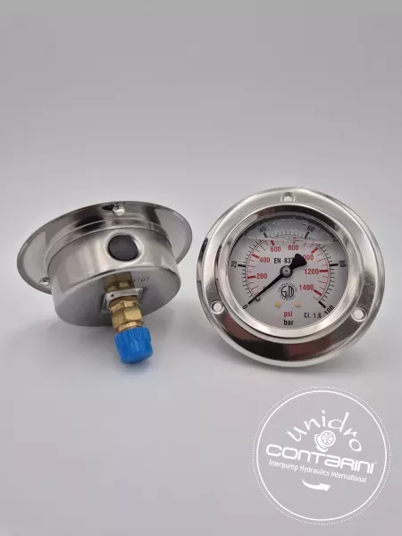 AMGF. Ø63MM/COLLERETTE/RACC.M. 1/4"BSP AXIALE/PRISE ARRIÉRE