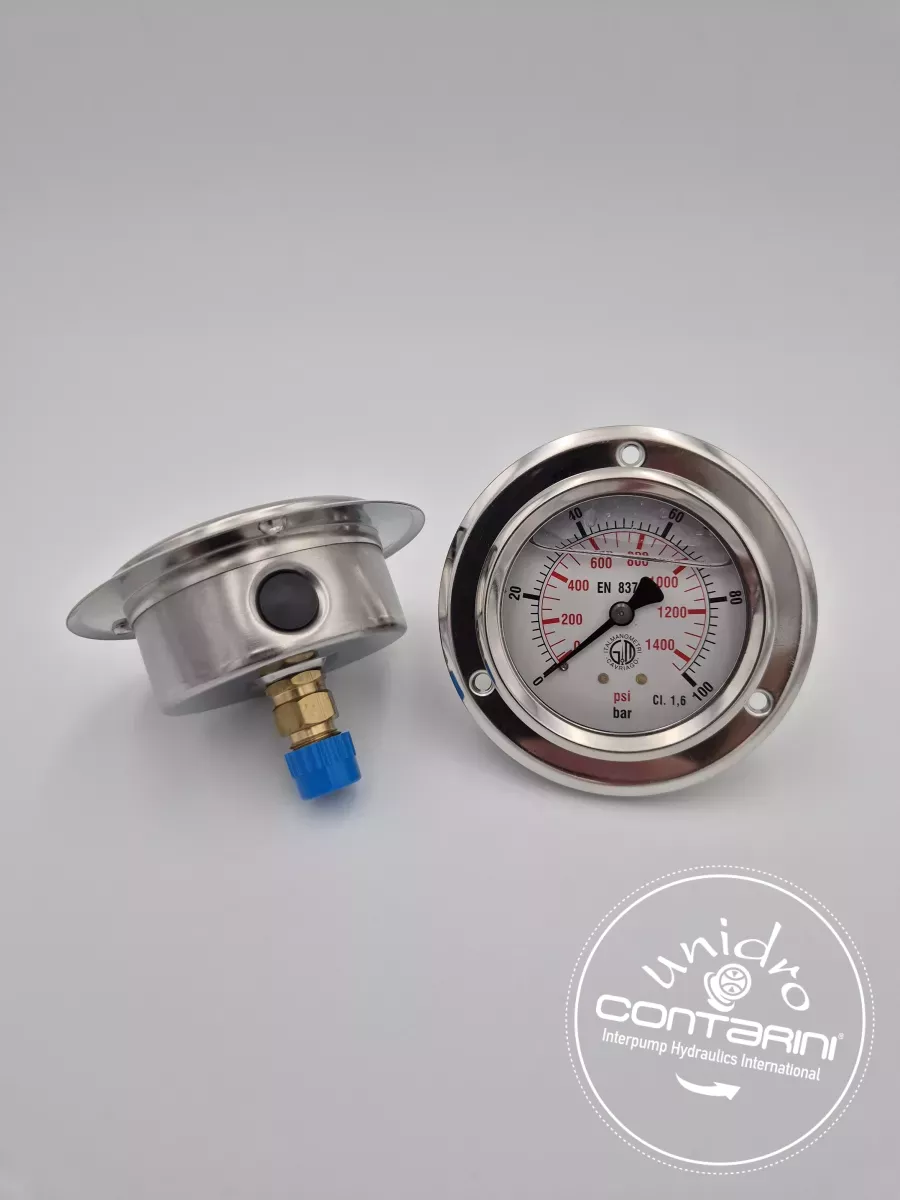 AMGF. Ø63MM/COLLERETTE/RACC.M. 1/4"BSP AXIALE/PRISE ARRIÉRE