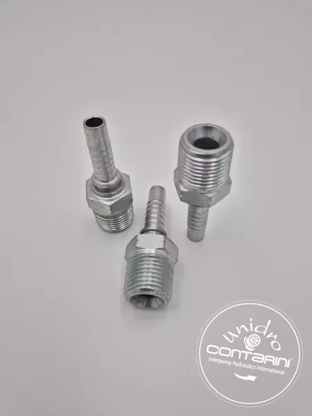 CS 06MNPT 3/8" RACCORD A SERTIR MALE NPTF - SV60° - 3/8" TUYAU D. 6