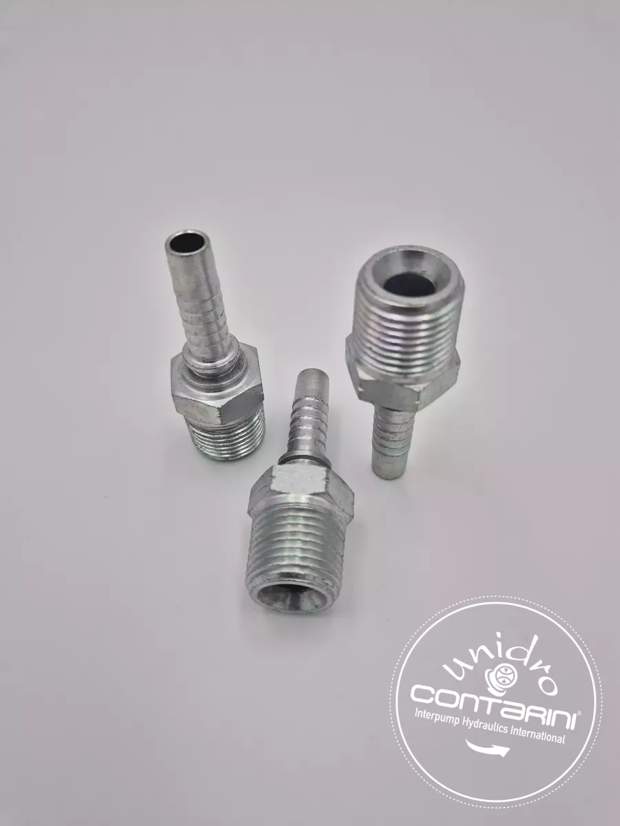 CS 06MNPT 3/8" RACCORD A SERTIR MALE NPTF - SV60° - 3/8" TUYAU D. 6