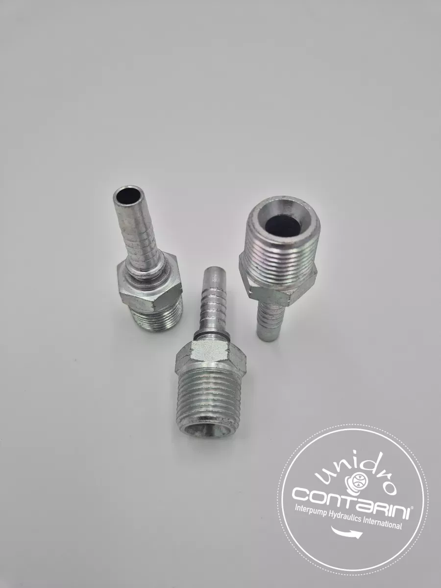 CS 06MNPT 3/8" RACCORD A SERTIR MALE NPTF - SV60° - 3/8" TUYAU D. 6