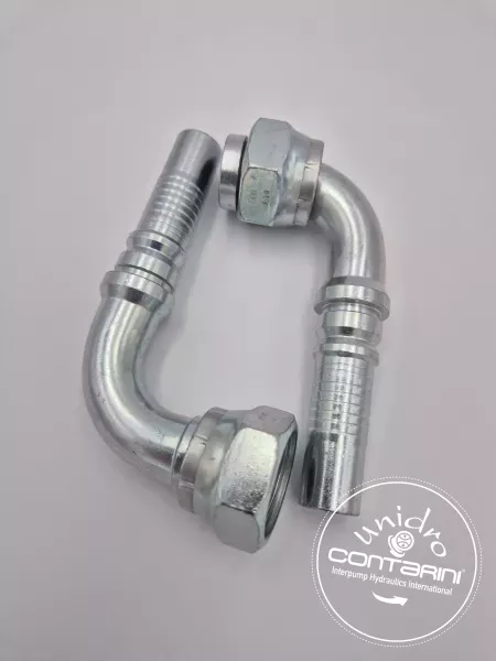 RS150H FEMELLE 90° ORFS ÉCROU ROULE INTER LOCK