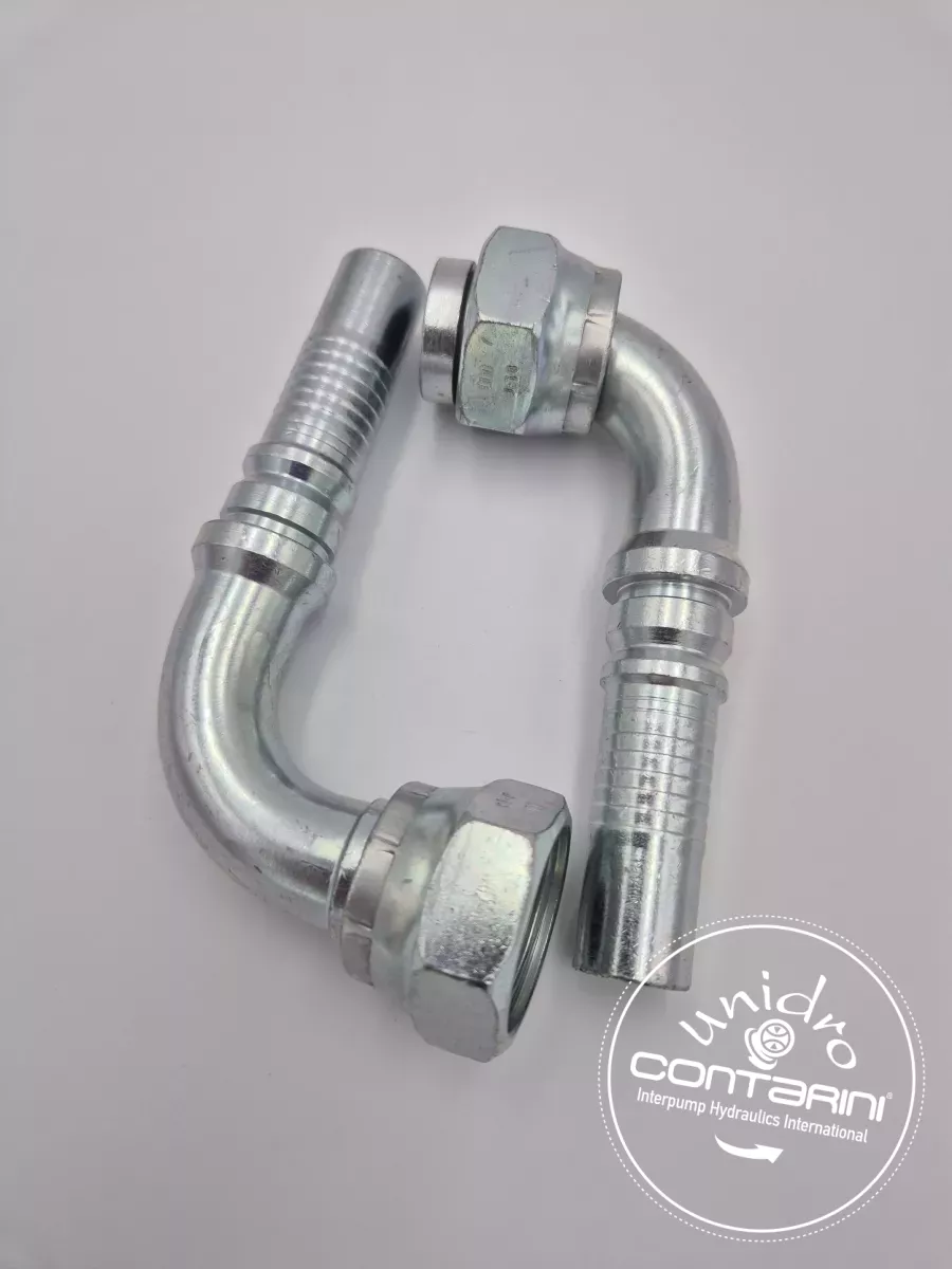 RS150H FEMELLE 90° ORFS ÉCROU ROULE INTER LOCK