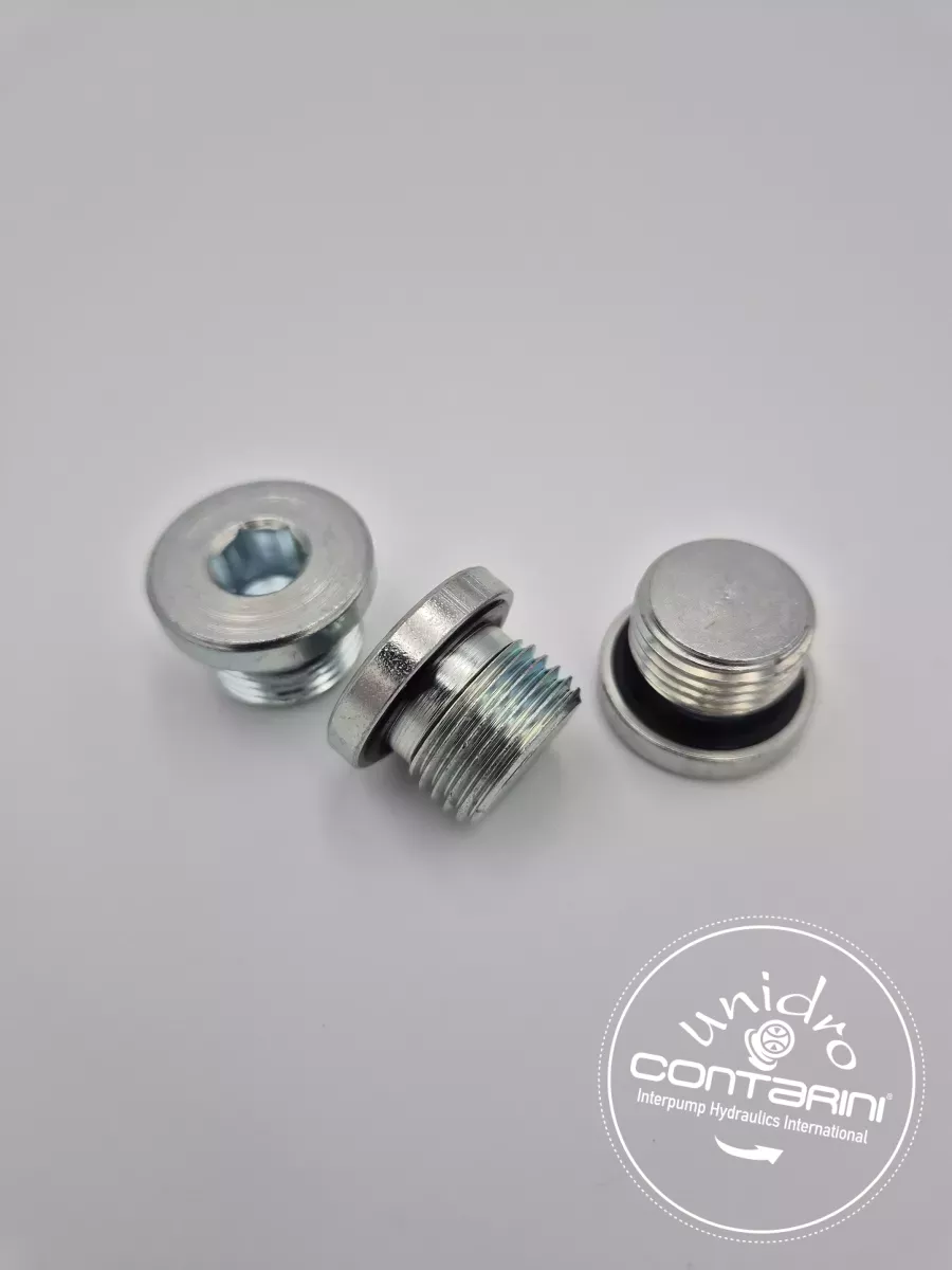 BOUCHON MALE TETE CHC - 1/8"G BSP - JOINT INTEGRE - ISO228/DIN13 -