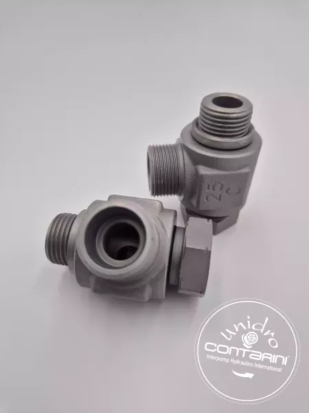 EQUERRE ORIENTABLE BANJO - TUBE Ø 16 A BAGUE 24° - FILET. 1/2" A BSPP