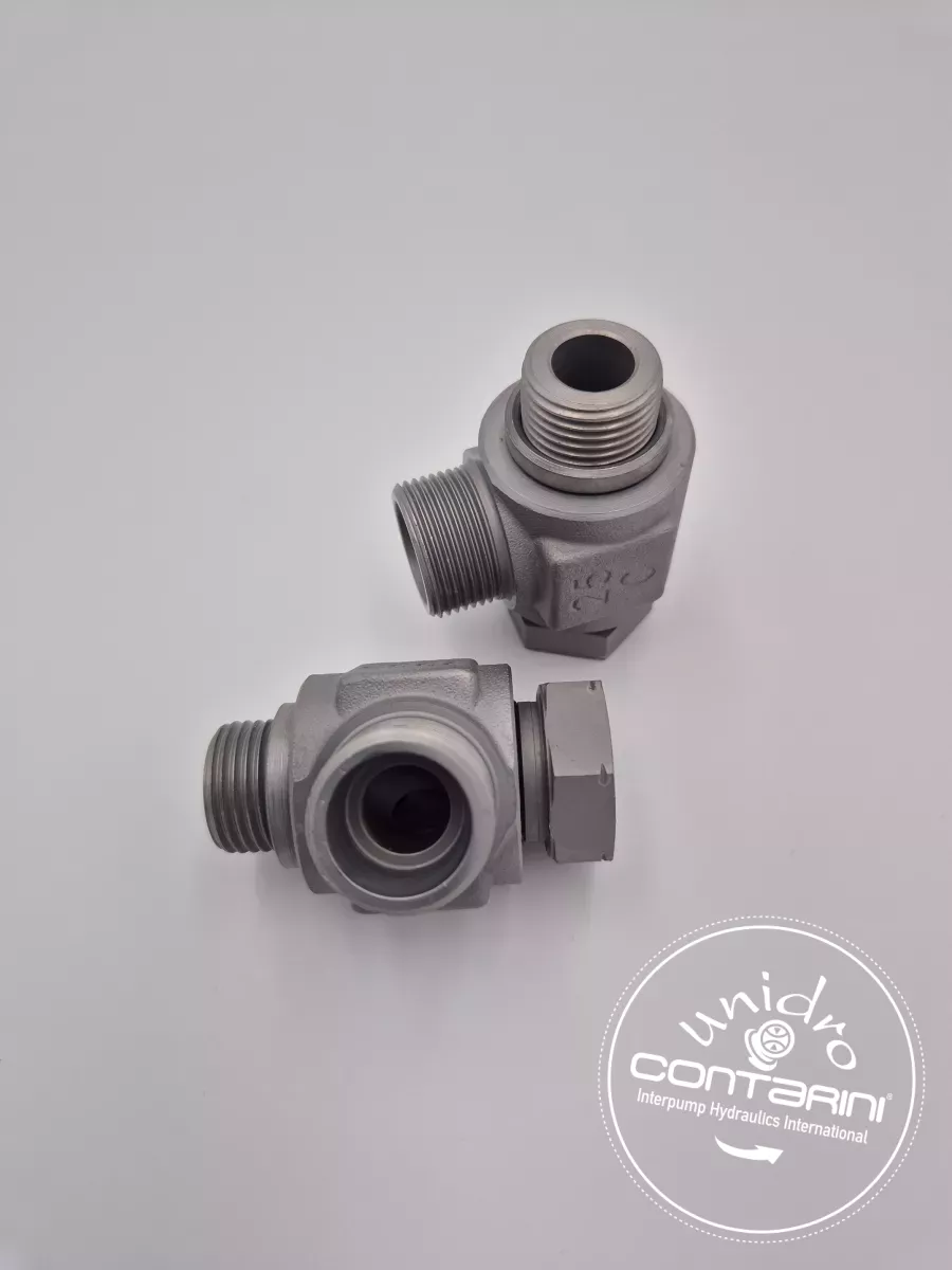 EQUERRE ORIENTABLE BANJO - TUBE Ø 16 A BAGUE 24° - FILET. 1/2" A BSPP