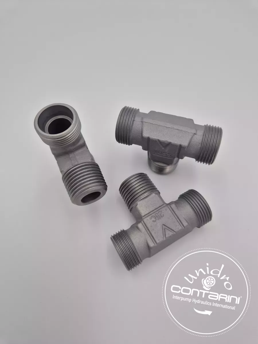 TE MALE 12L - 3/8" BSPT (CONIQUE) AU CENTRE