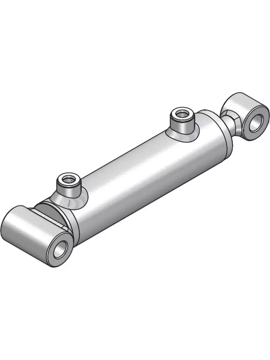 VERIN D.E. 92/80 x 40 - C: 200mm + CB30x60 L: 60mm + CB30x60 L: 110mm