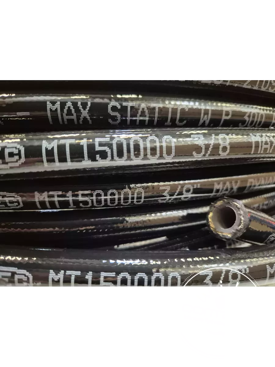 TUYAU 1 TRESSE ACIER HAUT.TENACITE MT1 3/16 PA21T Acier/PUR NOIR