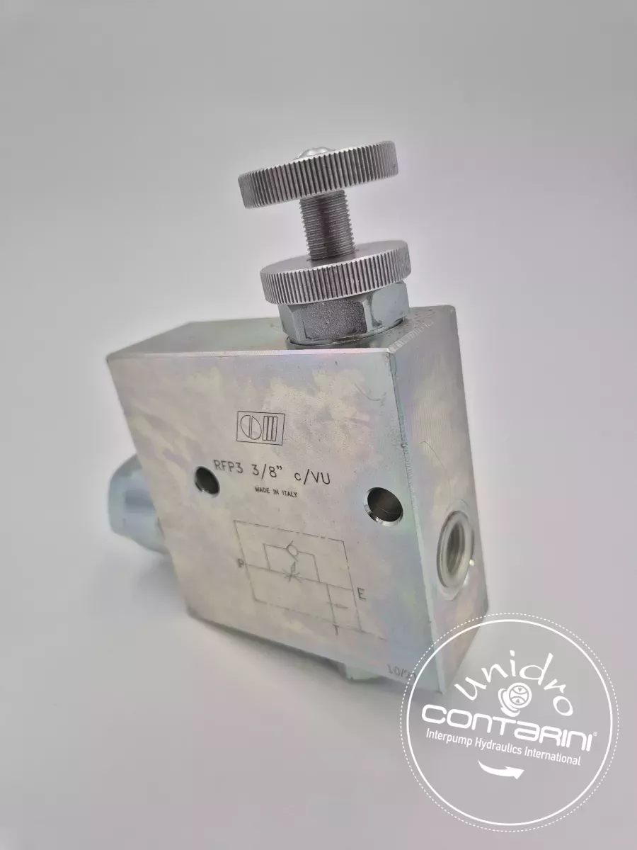 REGUL. DEBIT PRIORIT. 3 VOIES COMPENSE 3/8" - Qmax: 60L- RETOUR LIBRE