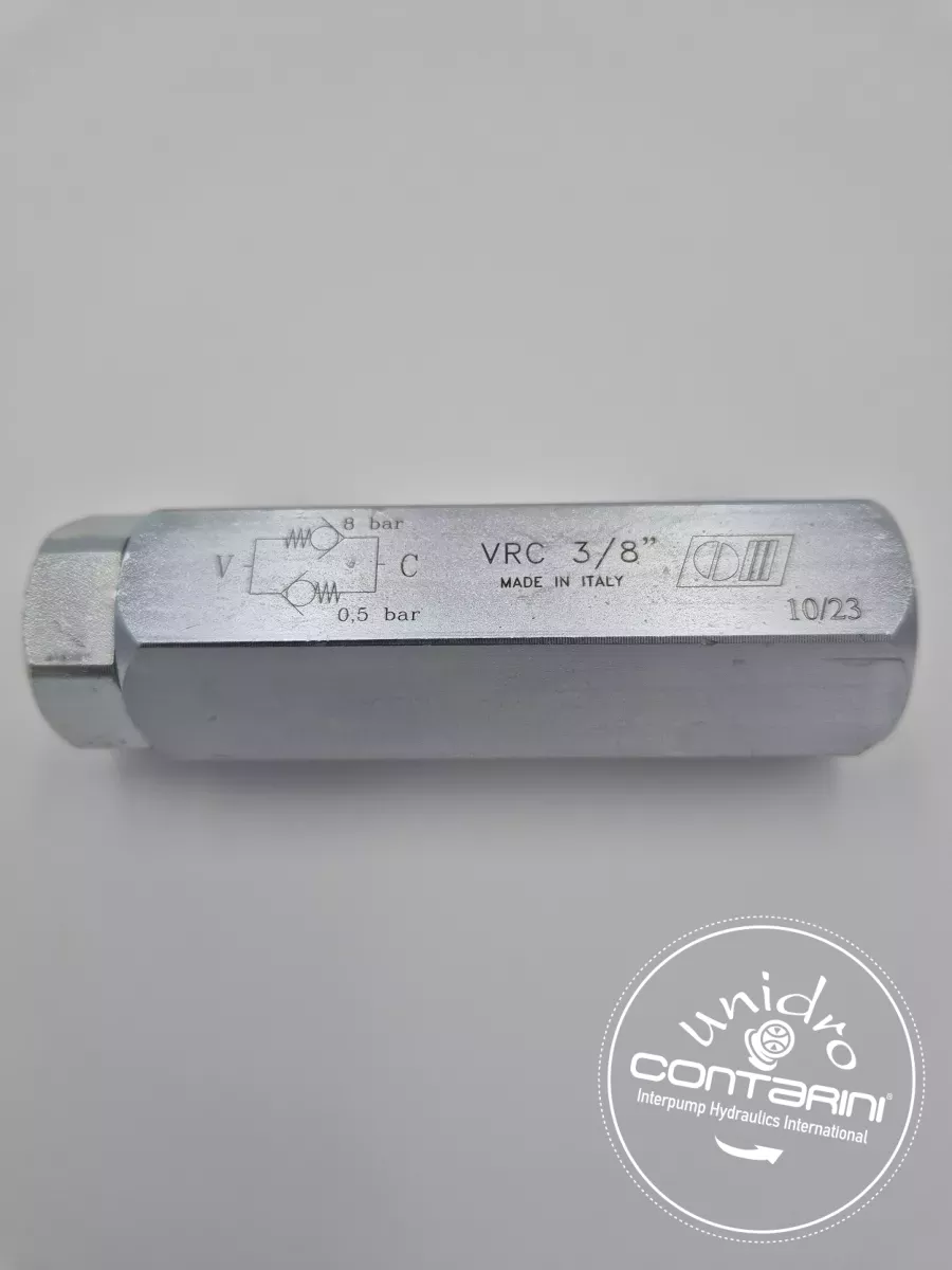 CLAPET ANTI RETOUR BI-DIRECT. (ETANCHEITE CONE) VRC 3/8" -0.5B.- 8 B.